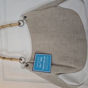 NWT Beige and White Women's Bag - Never Used